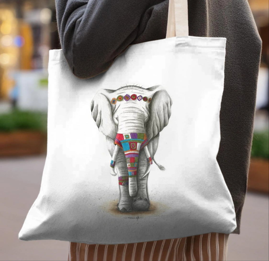 Tote bag Elefanta